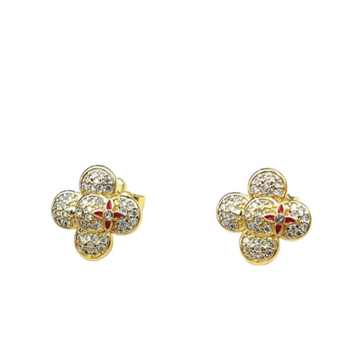 Louis Vuitton Vivienne Earrings In Gold