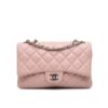 Chanel Classic Double Flap Bag Smooth Leather Flap Bag Light Pink 25cm