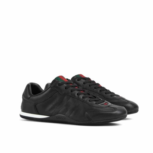 Gucci Men's Gucci Shift Leather Sneaker Black 857018 Aafuh 1086