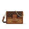 Louis Vuitton Dauphine MM Monogram Reverse Shoulder Bag Brown 25Cm M45958