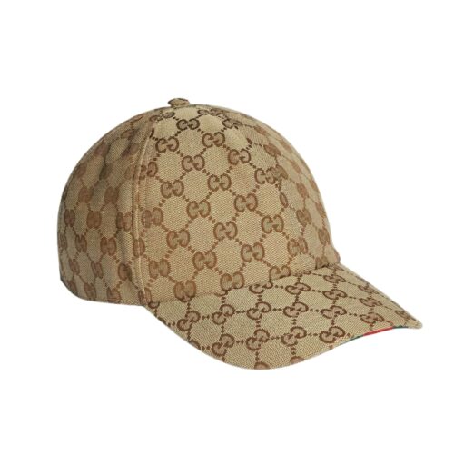 Gucci GG Canvas Baseball Cap Camel And Dark Brown 807834 4hba8 9766