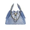Chanel 25 Small Handbag Washed Denim Blue 26Cm As5293 B20603 U0475