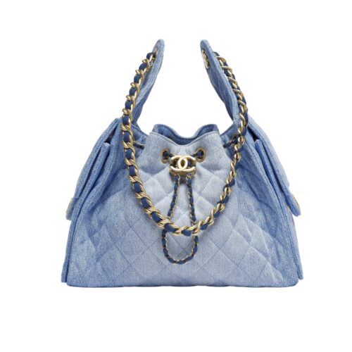 Chanel 25 Small Handbag Washed Denim Blue 26Cm As5293 B20603 U0475