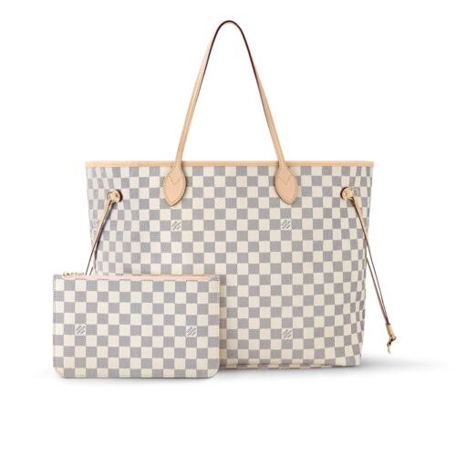 Louis Vuitton Neverfull GM Damier Azur Canvas Rose Ballerine Pink 39Cm N40601