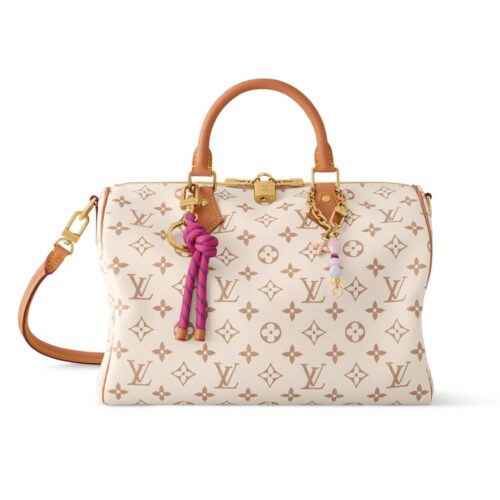 Louis Vuitton Speedy Soft 30 Lucky Monogram Top Handle Bag Dune 30cm M15108