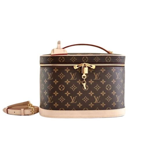 Louis Vuitton Nice BB Monogram Canvas Vanity Case Brown Beige 24Cm M44935