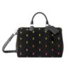 Louis Vuitton Speedy Bandoulière 40 LV Blason Denim Handle Bag Black 40cm M14136