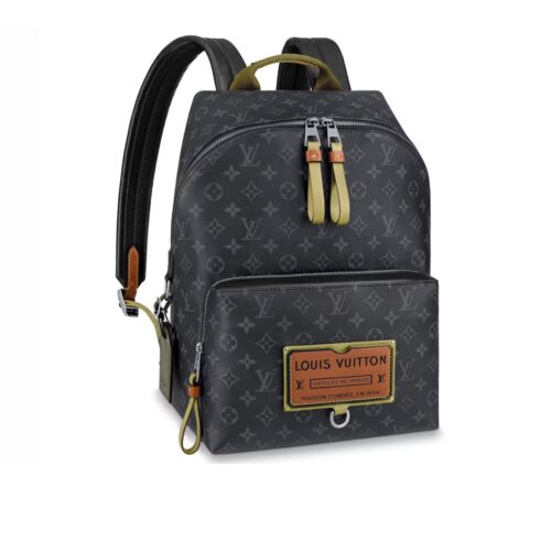 Louis Vuitton Discovery Monogram Eclipse Canvas Backpack Black 37Cm
