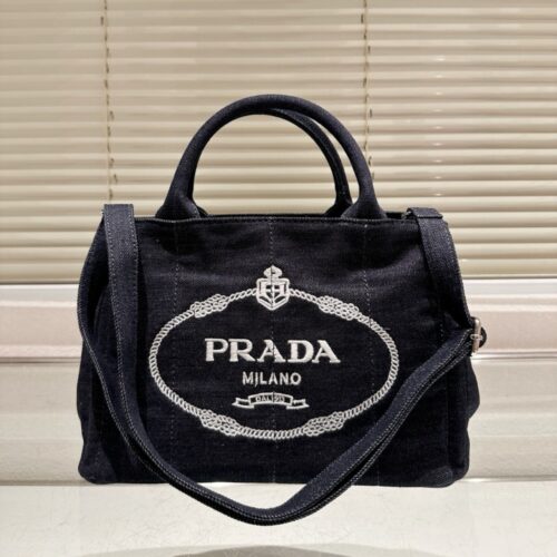 Alternative view of Prada Denim Tote Bag Black 26Cm