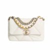 Chanel 19 Medium Smooth Leather Handbag White 26cm AS1161 B04852 10601