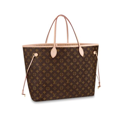 Louis Vuitton Neverfull GM Monogram Canvas Tote Bag Beige 39Cm M40990