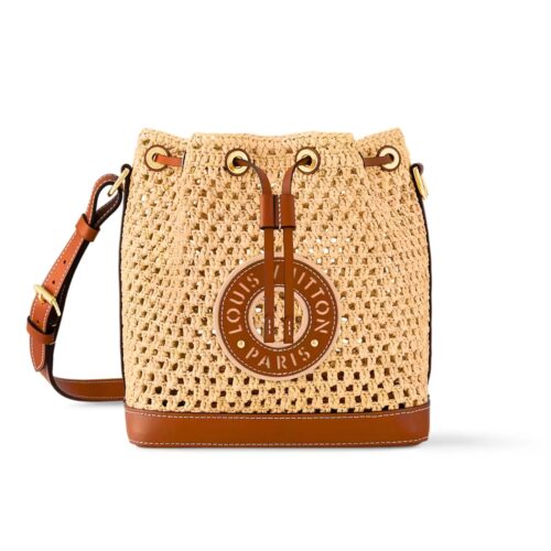 Louis Vuitton Noé BB Raffia Bucket Bag Natural Tan 18Cm M24722