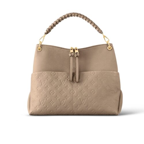 Louis Vuitton Maida Hobo Bag Monogram Empreinte Tourterelle Gray 32cm M45523