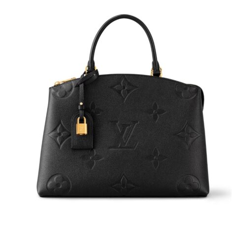 Louis Vuitton Grand Palais Monogram Empreinte Handle Bag Black 34cm M45811