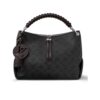 Louis Vuitton Beaubourg Hobo MM Mahina Leather Shoulder Bag Black 32cm M56073