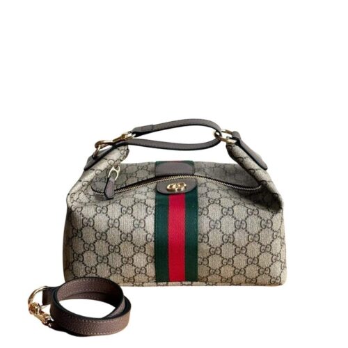 Gucci Vanity Medium GG Canvas Top Handle Bag Beige Ebony 27Cm ‎