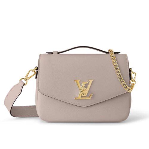 Louis Vuitton Oxford Small Grained Leather Shoulder Bag Beige 22cm M22792