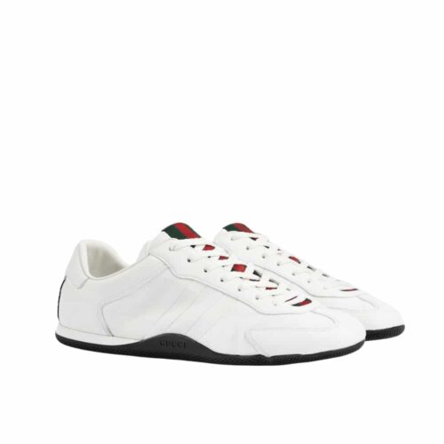 Gucci Men's Gucci Shift Leather Sneaker White 857018 Aafuh 9245