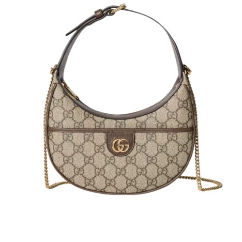 Gucci Ophidia Mini GG Supreme Canvas Shoulder Bag Beige Ebony 22Cm 772308 K9GSG 8367