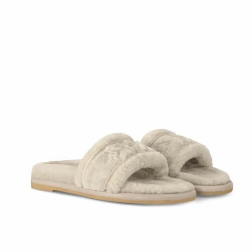 Louis Vuitton LV Bliss Comfort Fur Mule Beige 1adc4