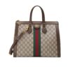 Gucci Ophidia Medium GG Supreme Canvas Tote Bag Beige Ebony 33Cm 524537 K05NB 8745