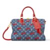 Louis Vuitton X TM Bolsa Speedy Soft 30 Monogram Denim Top Handle Bag Blue 30cm N87627