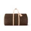 Louis Vuitton Keepall Bandoulière 55 Monogram Canvas Duffle Bag Brown 55cm M41414