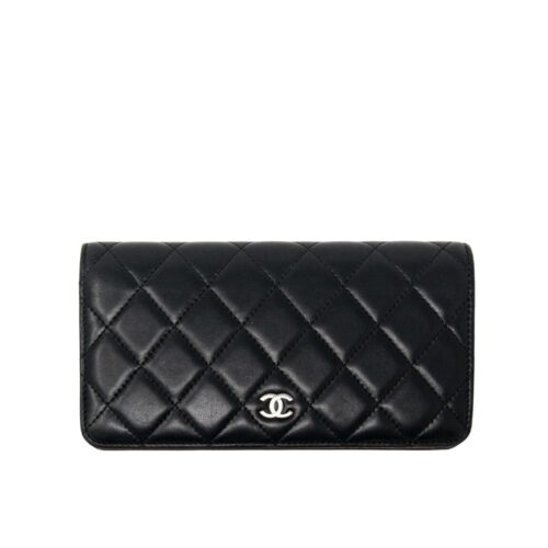 Chanel Classic Long Flap Wallet Black 19cm