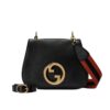 Gucci Blondie Medium Leather Shoulder Bag Black 29Cm 699210 UXXAG 1064