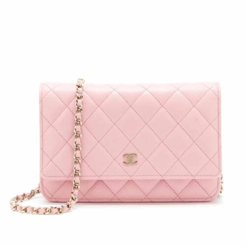 Chanel Classic Small Smooth Wallet On Chain Light Pink 19cm AP0250 Y33352 NG120
