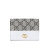 Gucci GG Marmont Small GG Supreme Wallet Beige And White 11cm 658610 17wag 9096