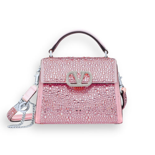 Valentino Vsling Mini Handbag With Sparkling Rose Quartz 19Cm 3W0B0G97THV D0M
