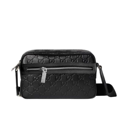 Gucci GG Emblem Small Leather Crossbody Bag Black 27Cm 850242 AAFOM 1053