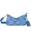 Louis Vuitton Pochette Accessoires XL Damier Denim Shoulder Bag Blue 28cm N00204