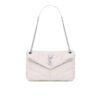Saint Laurent Puffer Small In Leather Silver Hardware Shoulder Bag White 29Cm 577476 1EL07 9207