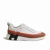 Hermes Bouncing Sneakers Smooth Leather Canvas White Brown H242796Zh90400