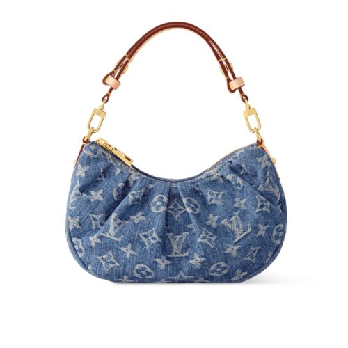 Louis Vuitton Pochette Valley Small Monogram Denim Handle Bag Blue 21cm M13571