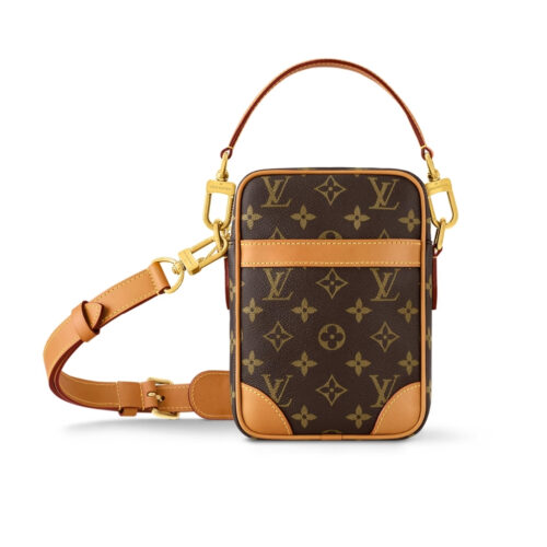 Louis Vuitton Danube Small Monogram Messenger Bag Brown 21cm M14013