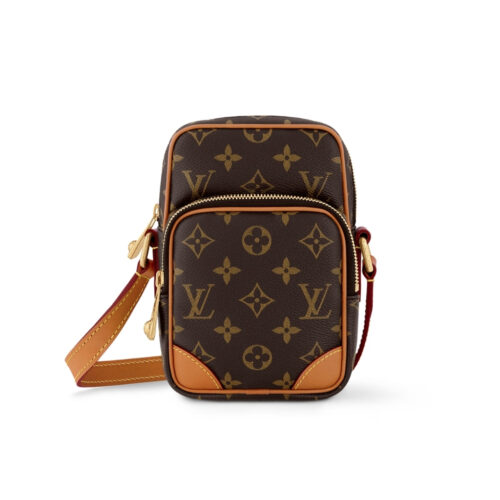 Louis Vuitton Amazon Small Monogram Canvas Messenger Bag Brown 20cm M14014