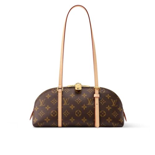 Louis Vuitton Squire East West Medium Monogram Canvas Shoulder Bag Brown 32cm M28953