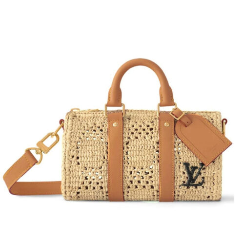 Louis Vuitton Keepall Bandouliére 25 Natural Beige 25Cm M25010