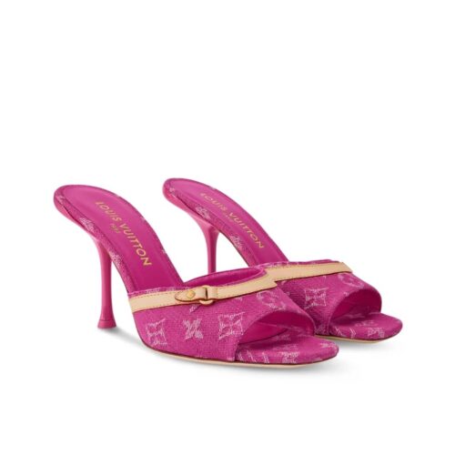 Louis Vuitton 6AM Denim Mule Fuschia 1AJMXS