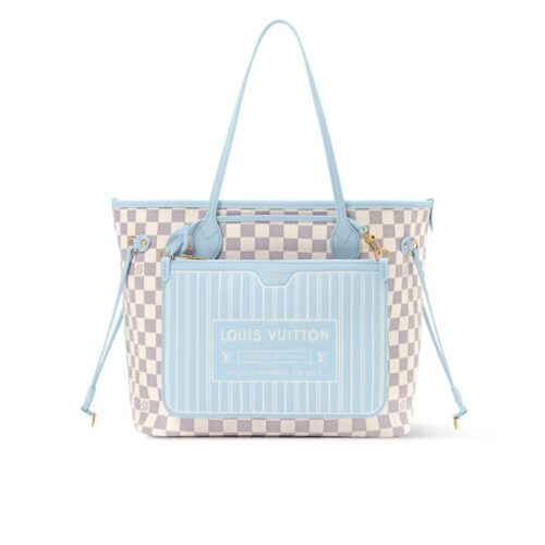 Louis Vuitton Neverfull Inside Out MM Damier Azur Tote Bag Bleu 31cm N40946