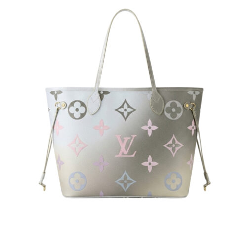 Louis Vuitton Neverfull MM Monogram Giant Sunset Tote Bag Khaki 31cm