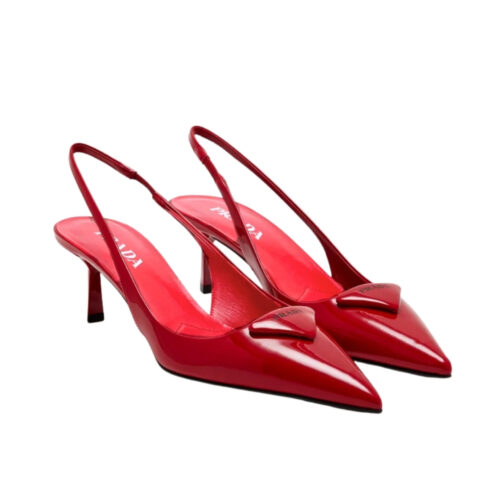 Prada Patent Leather Slingback Pumps Red 1I901MDD55XUWF0011F