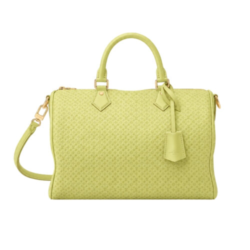 Louis Vuitton Speedy Soft 30 Minigram Canvas Top Handle Bag Lime Green 30cm