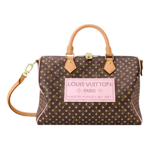 Louis Vuitton Speedy Soft 30 Monogram Canvas Top Handle Bag Neon Pink 30cm