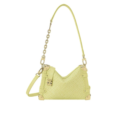 Louis Vuitton Side Trunk MM Minigram Canvas Shoulder Bag Yellow Lemon 21cm