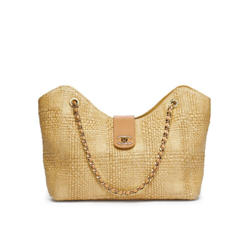 Chanel Shopping Bag Large Braided Raffia Tote Bag Beige 40cm AS6090 B23527 U7508