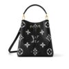 Louis Vuitton Néonoé MM Bicolor Monogram Empreinte Bucket Bag Black White 26cm M45497